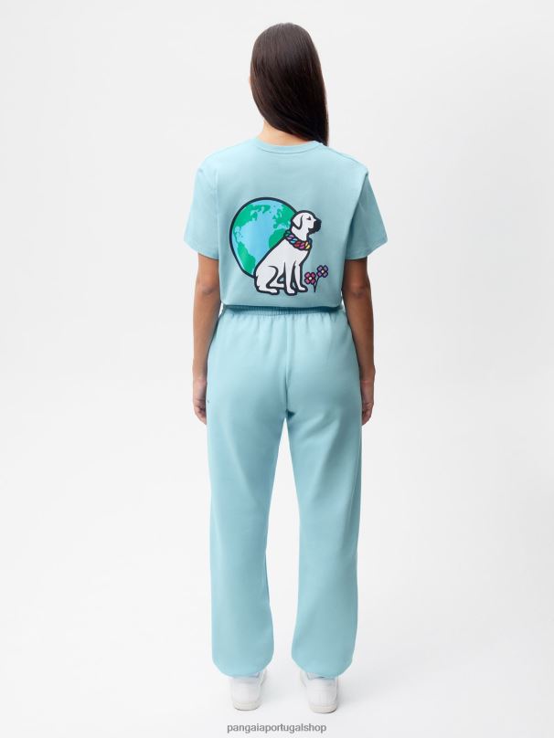 x victor calça de corrida com assinatura victor mulheres Pangaia JJJ8D365 azul celeste roupas