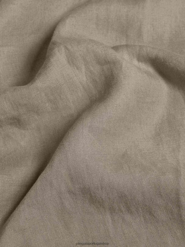 camisa de manga curta de linho aloe mulheres Pangaia JJJ8D396 cogumelo roupas