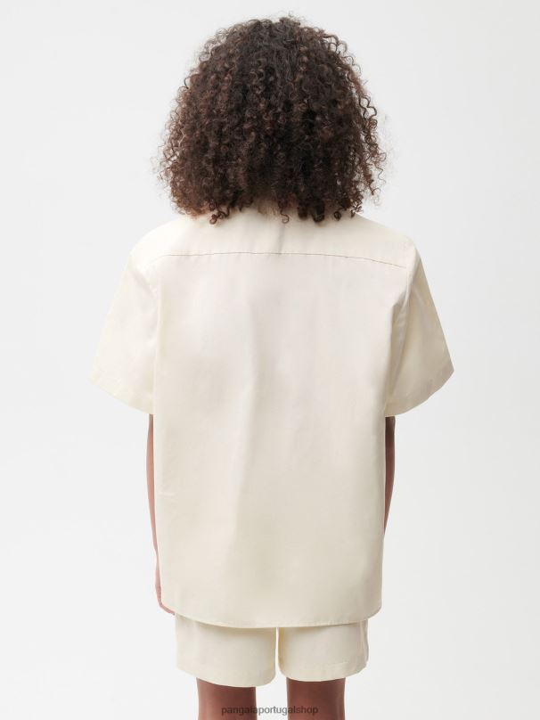 camisa manga curta gola abacaxi mulheres Pangaia JJJ8D394 Flor antiga roupas