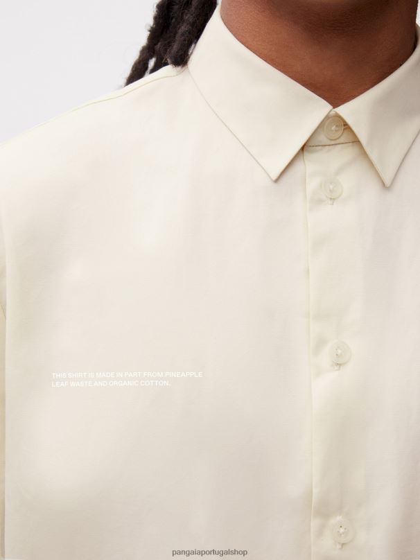 camisa manga curta gola abacaxi mulheres Pangaia JJJ8D394 Flor antiga roupas