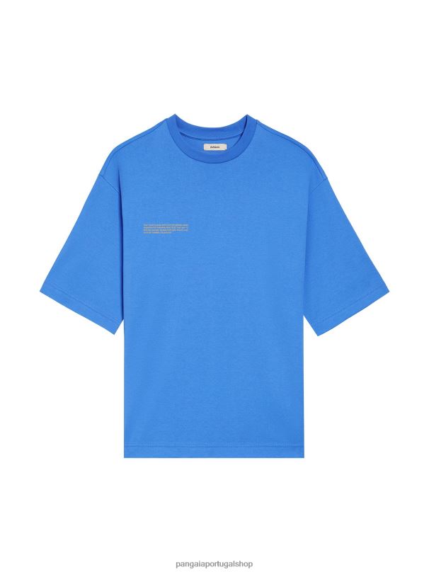 camiseta boxy de algodão em conversão mulheres Pangaia JJJ8D173 água azul roupas