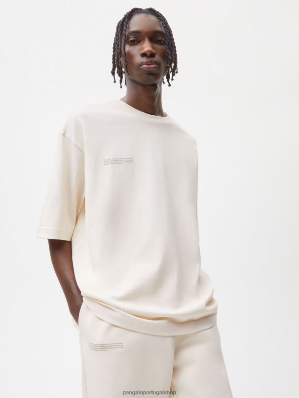 camiseta boxy de algodão em conversão mulheres Pangaia JJJ8D176 algodão branco roupas