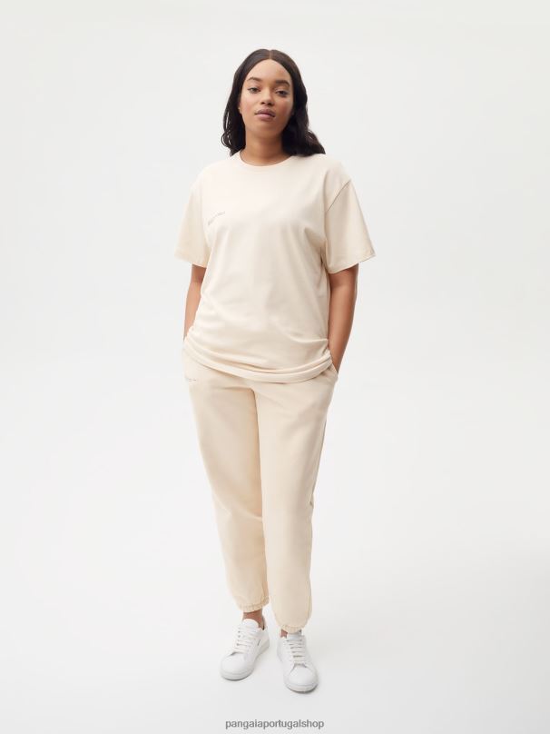 camiseta de algodão orgânico com núcleo de fibra c mulheres Pangaia JJJ8D150 areia roupas