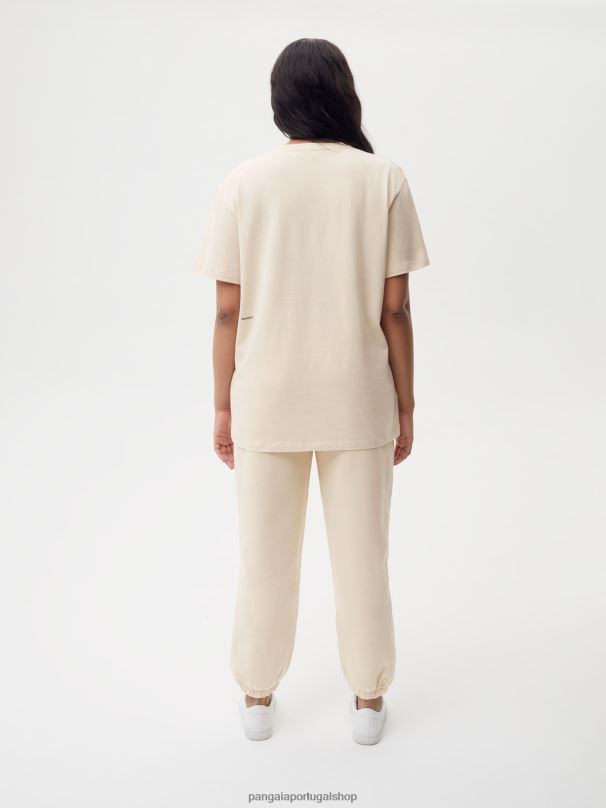 camiseta de algodão orgânico com núcleo de fibra c mulheres Pangaia JJJ8D150 areia roupas
