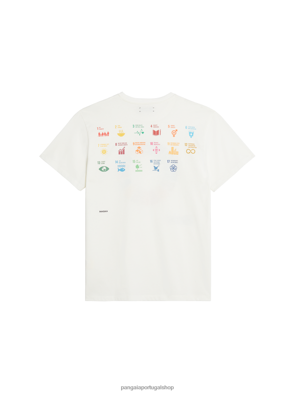 camiseta de algodão orgânico x sdgs mulheres Pangaia JJJ8D156 off white roupas