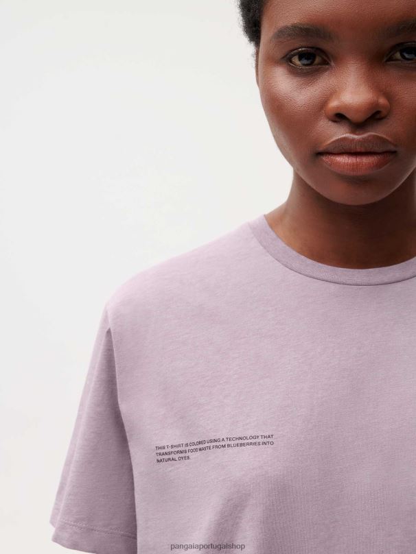 camiseta de corante alimentício mulheres Pangaia JJJ8D141 mirtilo azul roupas