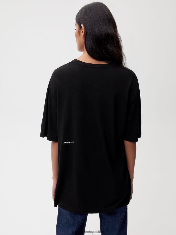 camiseta de fibra infinita lab mulheres Pangaia JJJ8D144 preto roupas