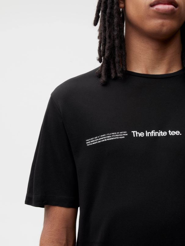 camiseta de fibra infinita lab mulheres Pangaia JJJ8D144 preto roupas