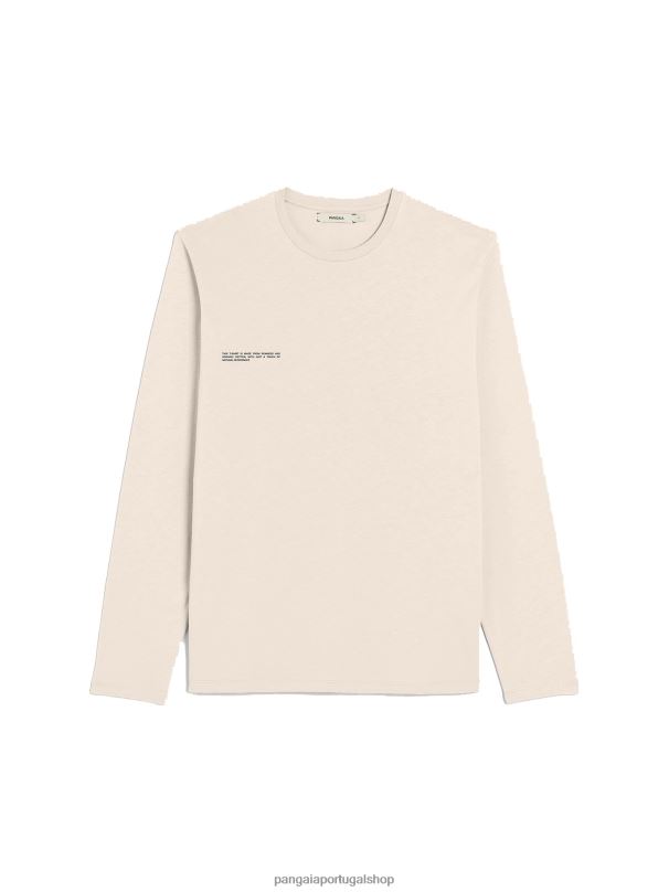 camiseta de manga longa de algodão orgânico com fibra c mulheres Pangaia JJJ8D187 areia roupas