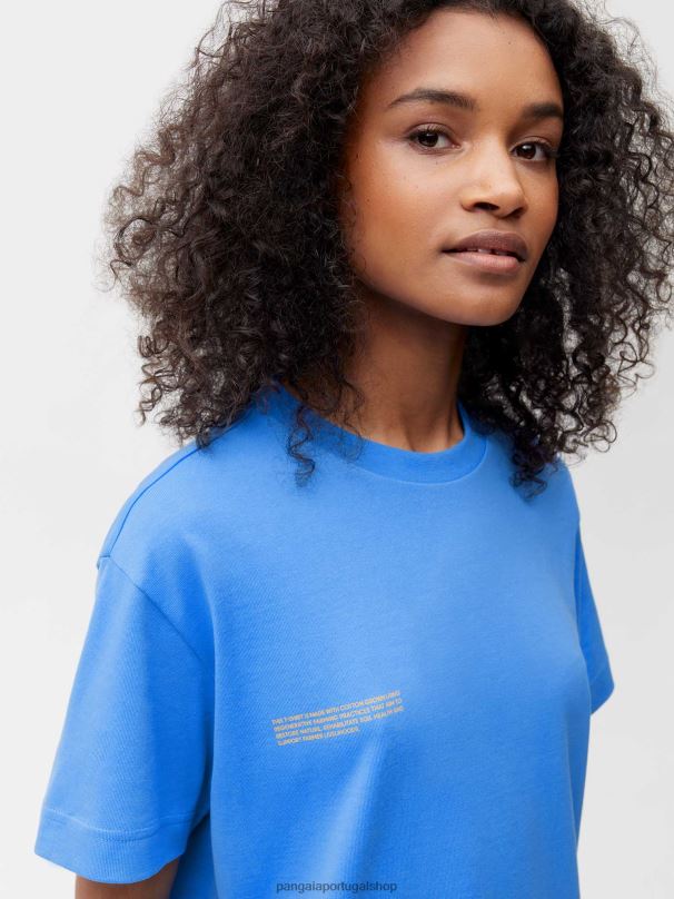camiseta em algodão 365 em conversão mulheres Pangaia JJJ8D122 água azul roupas