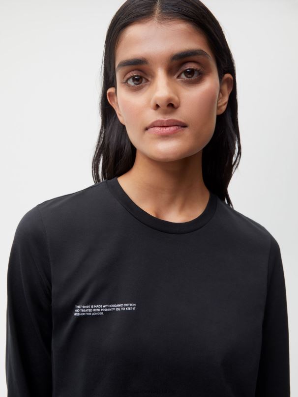 camiseta leve de algodão orgânico mulheres Pangaia JJJ8D126 preto roupas