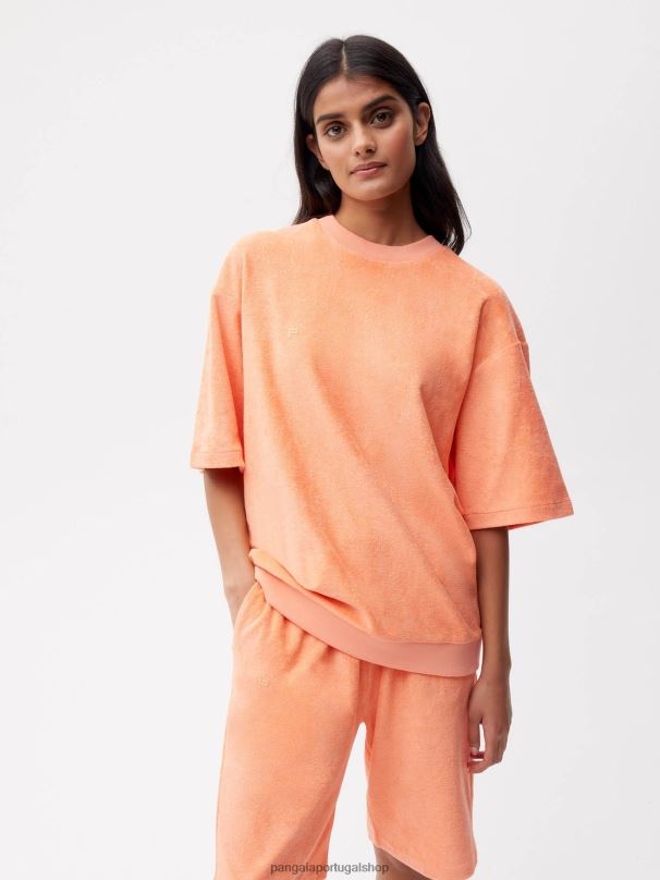 camiseta toalha mulheres Pangaia JJJ8D163 pêssego perfeito roupas
