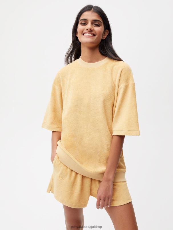 camiseta toalha mulheres Pangaia JJJ8D215 areia escura roupas