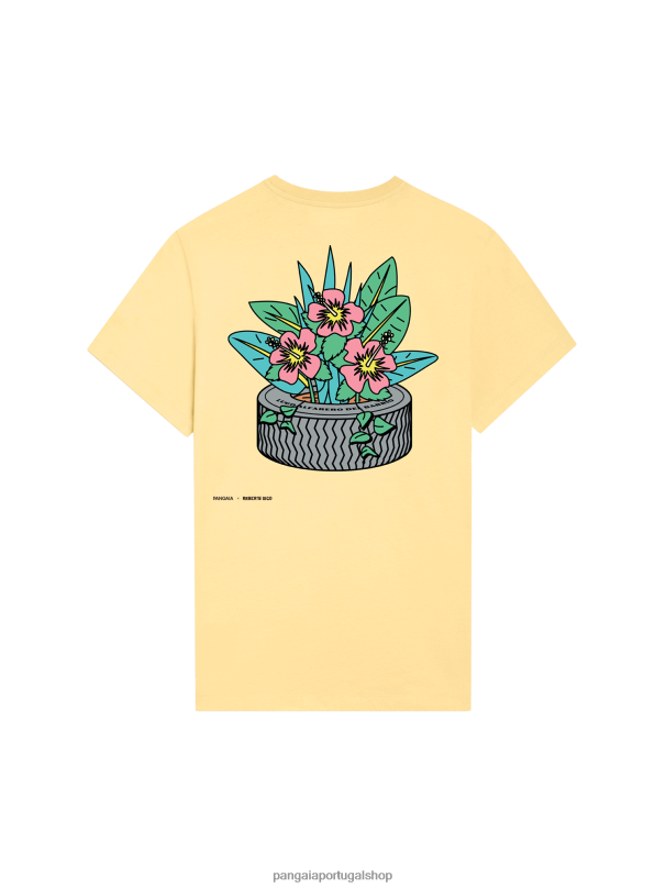 camiseta x roberto lugo mulheres Pangaia JJJ8D208 botão de ouro amarelo roupas