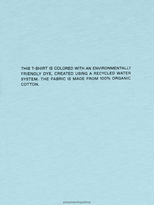 núcleo de camiseta de algodão orgânico mulheres Pangaia JJJ8D175 azul celeste roupas
