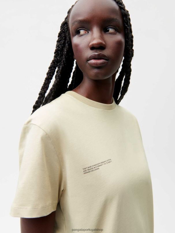 t-shirt - amplificador de avelã mulheres Pangaia JJJ8D123 bege maitake roupas