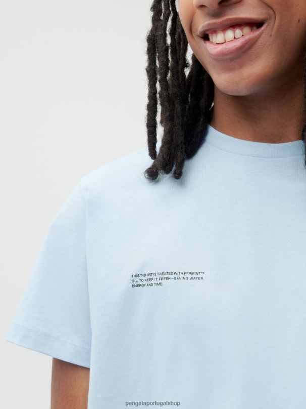 t-shirt de algodão orgânico pprmint mulheres Pangaia JJJ8D153 bebê azul roupas