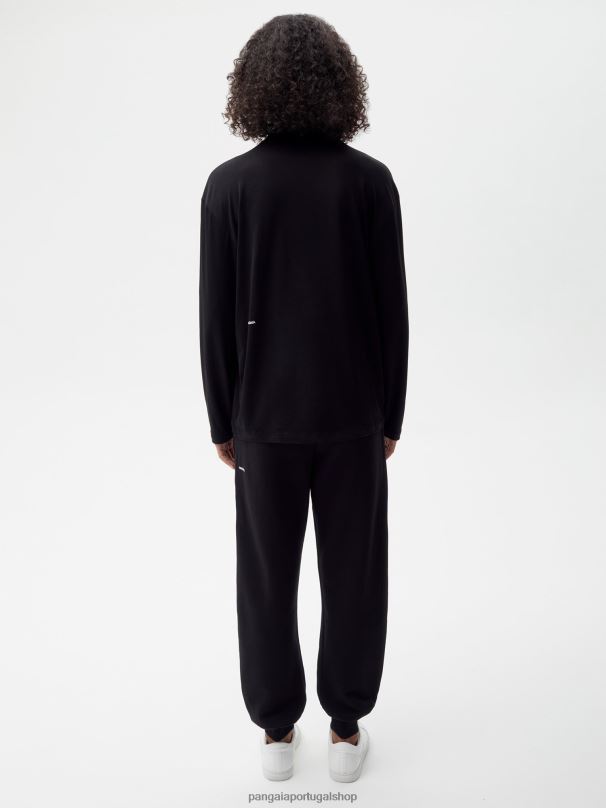 t-shirt de manga comprida c - fibra pura mulheres Pangaia JJJ8D151 preto roupas