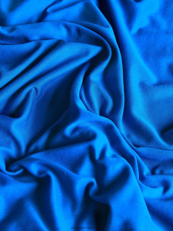 t-shirt de manga comprida c - fibra pura mulheres Pangaia JJJ8D203 azul cobalto roupas