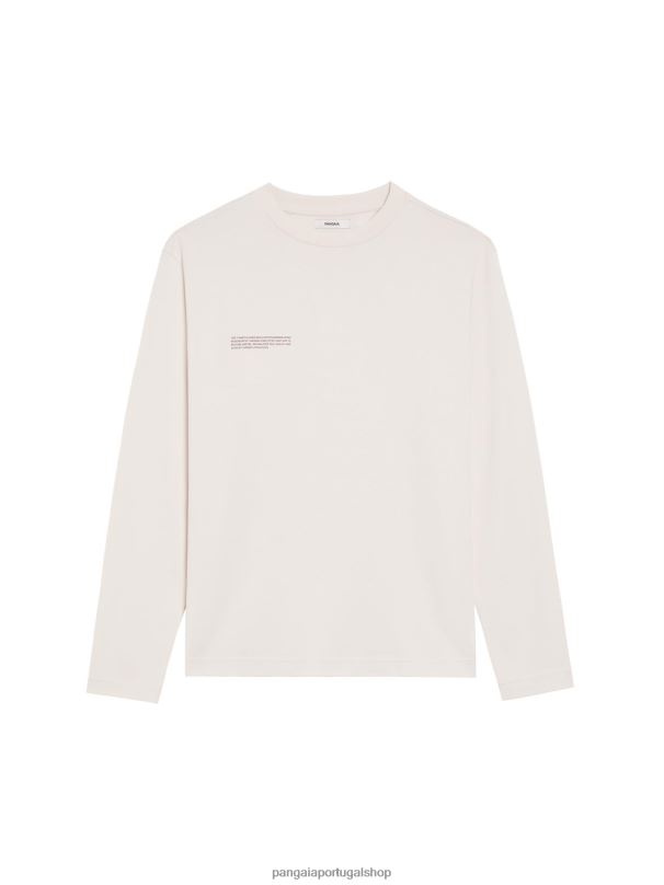 t-shirt de manga comprida de algodão em conversão mulheres Pangaia JJJ8D130 algodão branco roupas