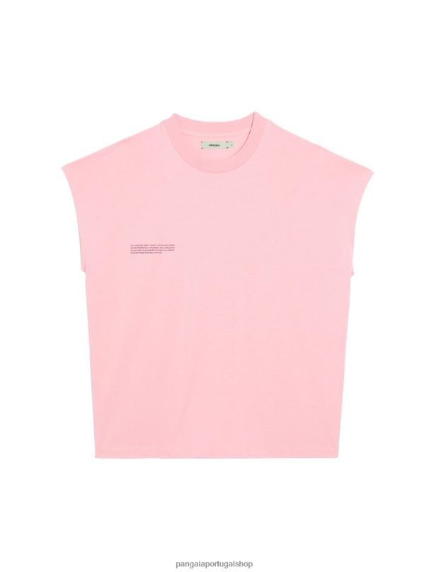 t-shirt de ombro curto de algodão orgânico pprmint aw21 mulheres Pangaia JJJ8D192 sakura rosa roupas