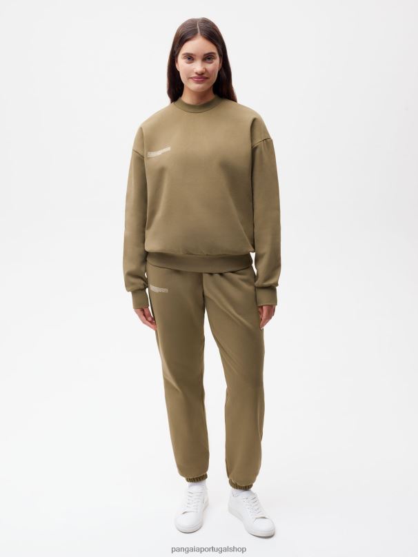 em camisola de algodão de conversão mulheres Pangaia JJJ8D116 marrom carbono roupas