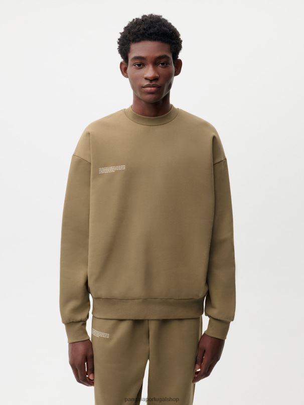 em camisola de algodão de conversão mulheres Pangaia JJJ8D116 marrom carbono roupas