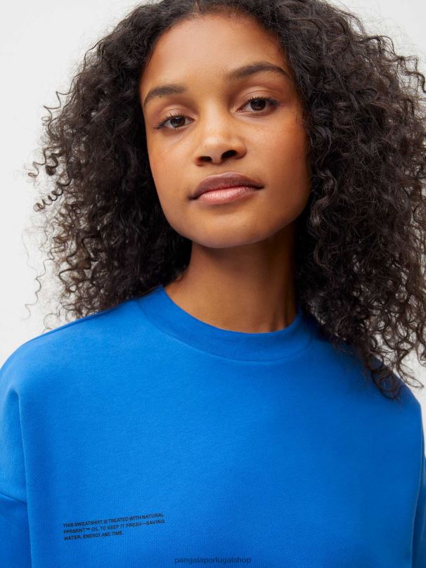 moletom 365 mulheres Pangaia JJJ8D106 azul cobalto roupas