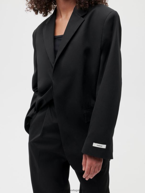 blazer oversized de algodão orgânico mulheres Pangaia JJJ8D456 preto roupas
