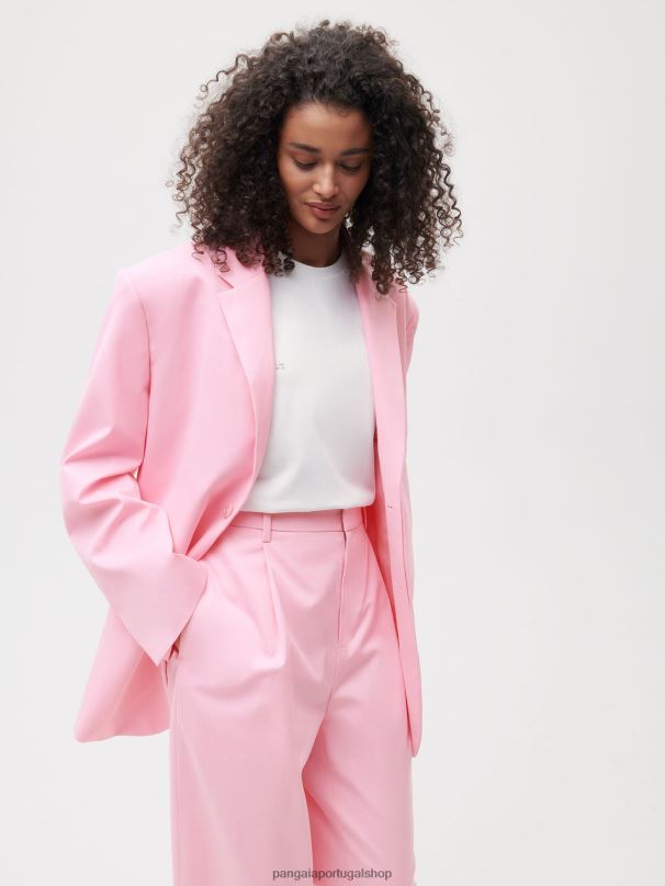 blazer oversized de algodão orgânico mulheres Pangaia JJJ8D466 sakura rosa roupas