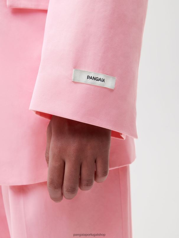 blazer oversized de algodão orgânico mulheres Pangaia JJJ8D466 sakura rosa roupas