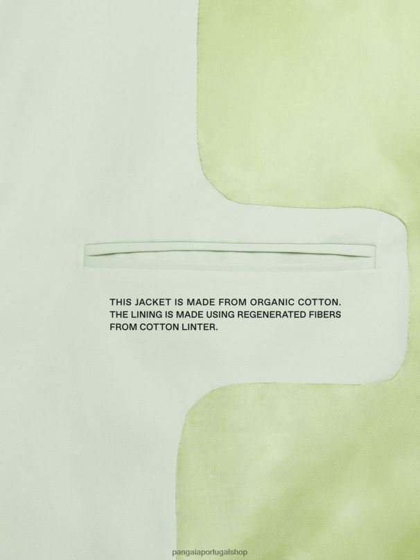blazer oversized de algodão orgânico mulheres Pangaia JJJ8D471 pistache roupas