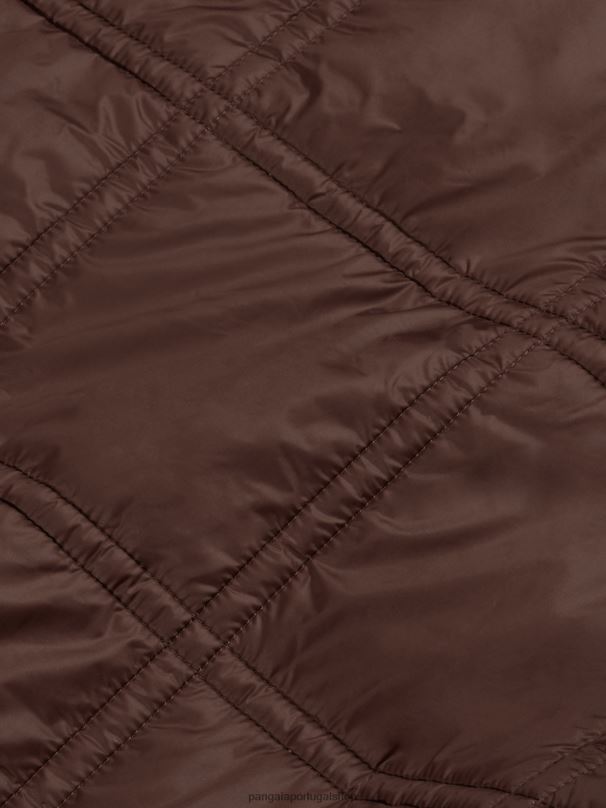 colete acolchoado flwrdwn mulheres Pangaia JJJ8D455 marrom castanho roupas