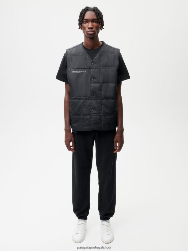 colete acolchoado flwrdwn mulheres Pangaia JJJ8D478 preto roupas