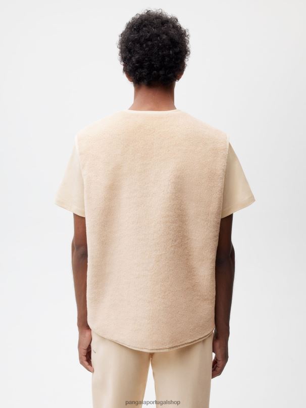 colete de lã reciclada mulheres Pangaia JJJ8D444 areia roupas