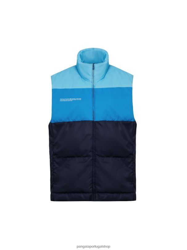 colete flwrdwn mulheres Pangaia JJJ8D470 azul-marinho roupas