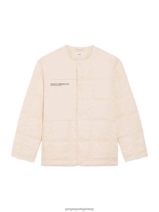 flwrdwn jaqueta acolchoada sem gola mulheres Pangaia JJJ8D483 areia roupas