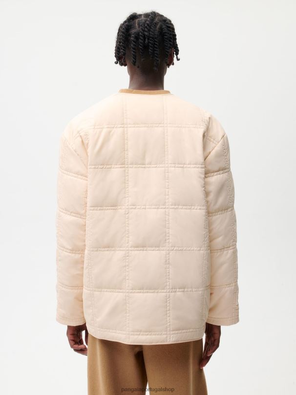 flwrdwn jaqueta acolchoada sem gola mulheres Pangaia JJJ8D483 areia roupas