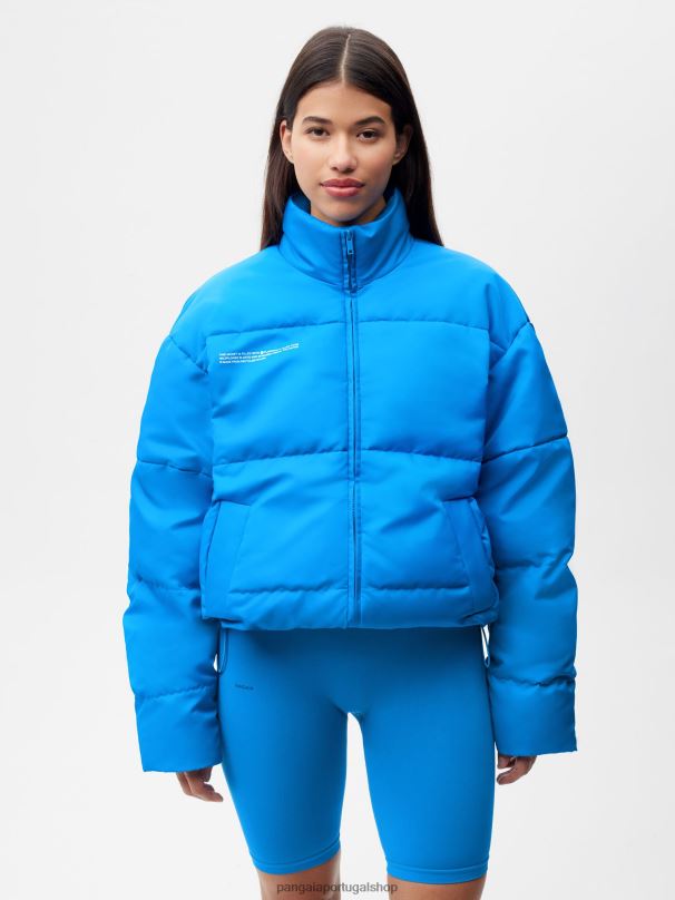jaqueta bomber flwrdwn mulheres Pangaia JJJ8D447 azul cerúleo roupas