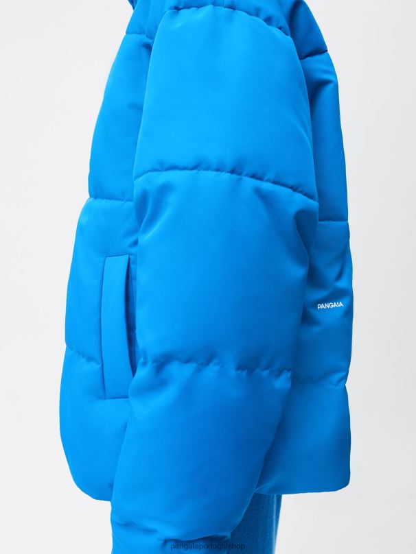 jaqueta bomber flwrdwn mulheres Pangaia JJJ8D447 azul cerúleo roupas