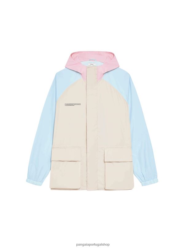 jaqueta de bloco de cor de nylon reciclado mulheres Pangaia JJJ8D474 areia roupas