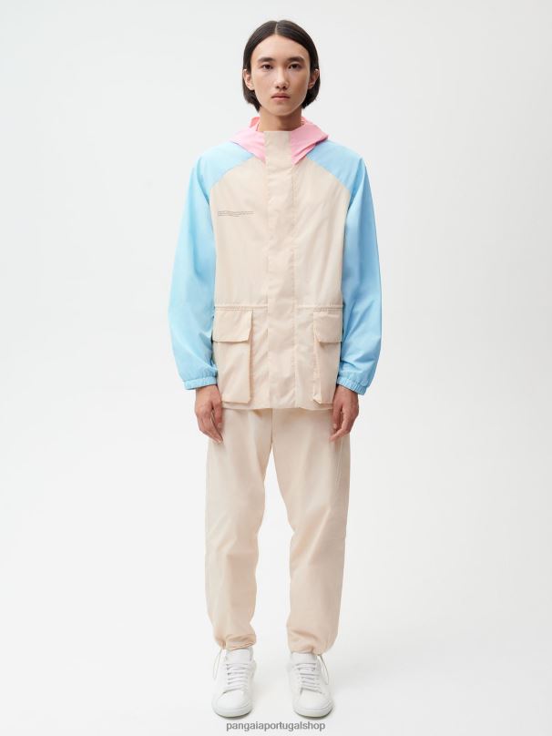 jaqueta de bloco de cor de nylon reciclado mulheres Pangaia JJJ8D474 areia roupas