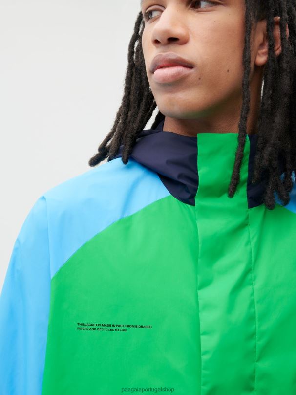 jaqueta de bloco de cor de nylon reciclado mulheres Pangaia JJJ8D487 Jade verde roupas