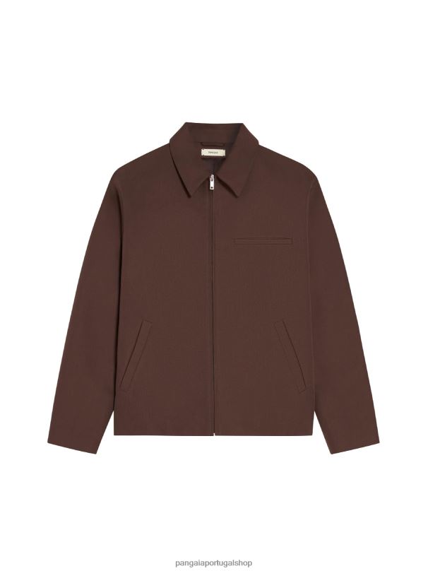 jaqueta harrington de algodão orgânico mulheres Pangaia JJJ8D475 marrom castanho roupas