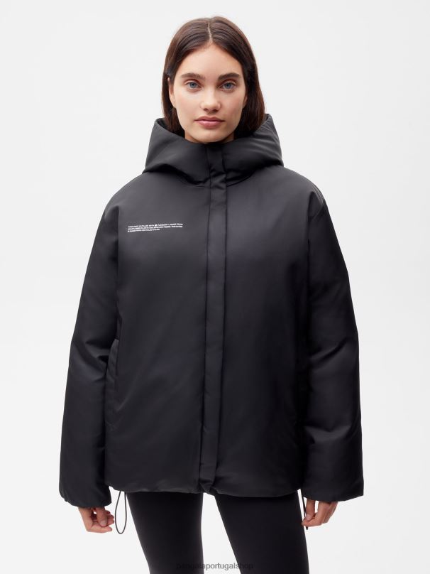 jaqueta reversível flwrdwn mulheres Pangaia JJJ8D462 preto roupas