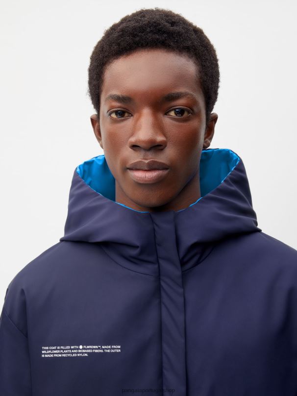 jaqueta reversível flwrdwn mulheres Pangaia JJJ8D463 azul marinho/azul cobalto roupas