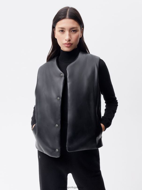 o colete de ar mulheres Pangaia JJJ8D442 preto roupas