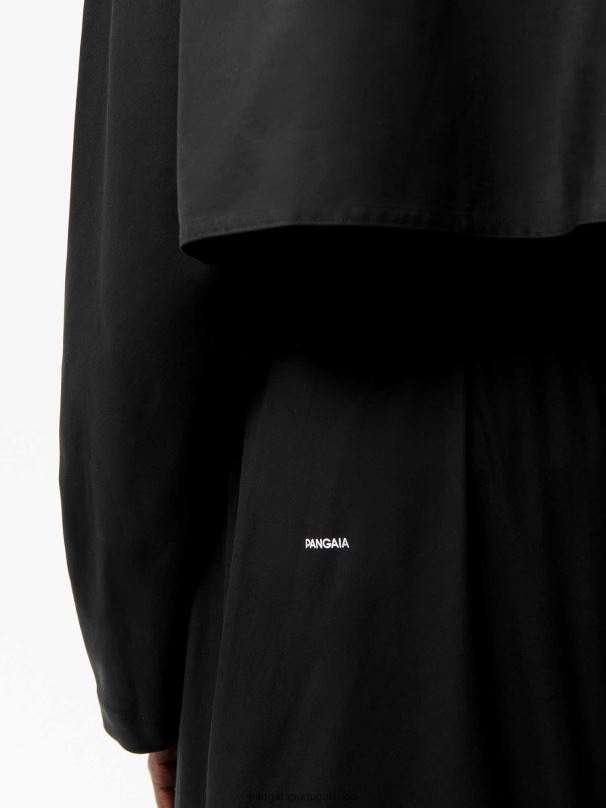 trench coat de algodão orgânico mulheres Pangaia JJJ8D468 preto roupas