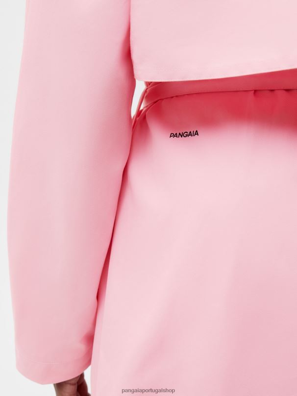 trench coat de algodão orgânico mulheres Pangaia JJJ8D486 sakura rosa roupas