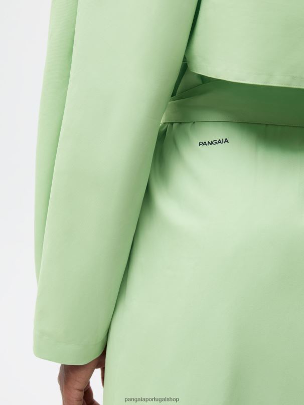 trench coat de algodão orgânico mulheres Pangaia JJJ8D488 pistache roupas